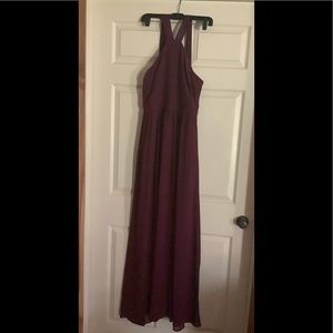 “Air of Romance” Burgundy Maxi Dress